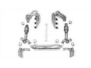 CARGRAPHIC GT Sport Exhaust System With ID42 GT Manifold Set, Without Heating, With Exhaust Valves. Porsche 964 Carrera 2/4/RS - 96411104504, 96411104605, 96411104502, 96421103905, 96421103932, 96421104004